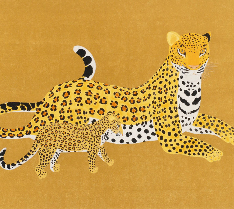 Kawashima Junji-Leopards：A Mother with Her CubArt colours vol38 parkhoteltokyo-Transition of Diversity by Ginza Galleries Autumn